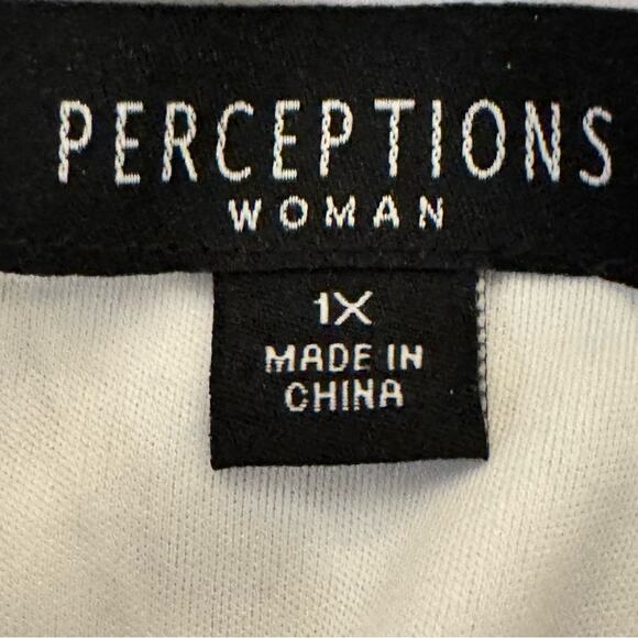 Perceptions Woman blue white midi sleeveless a-line dress size 1X
 b20 - Picture 2 of 4